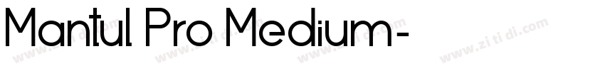 Mantul Pro Medium字体转换